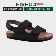 Dép đế trấu sandal birken quai ngang xé dán Crosshatch Premium HISHOO B110