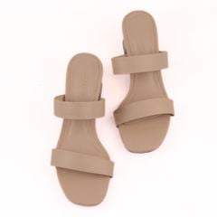 Giày Cao Gót 5cm Nữ Đế Vuông Quai Ngang Hishoo S055