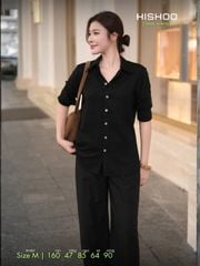 Quần dài Linen Nữ Lưng Thun, Hishoo basic mặc đi chơi, đi làm HISHOO Q3G001