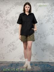 Áo Sơ Mi Nữ Relax Form Rộng, Cổ Thường, Lai Ngang Linen Solene Vải Mềm Mát HISHOO A1G003