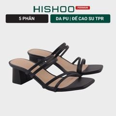 Giày Cao Gót 5cm Quai Ngang Dây Mảnh Hishoo S056