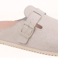 Dép đế trấu sục Boston quai ngang vân Craquelure Premium HISHOO B109