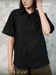 Áo Sơ Mi Nữ Relax Form Rộng, Cổ Thường, Lai Ngang Linen Solene Vải Mềm Mát HISHOO A1G003