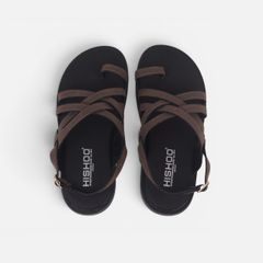 Dép Sandal lê bệt Nam quai ngang xỏ ngón lót da premium Manto 6 HISHOO W010