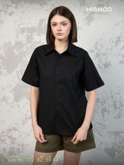 Áo Sơ Mi Nữ Relax Form Rộng, Cổ Thường, Lai Ngang Linen Solene Vải Mềm Mát HISHOO A1G003