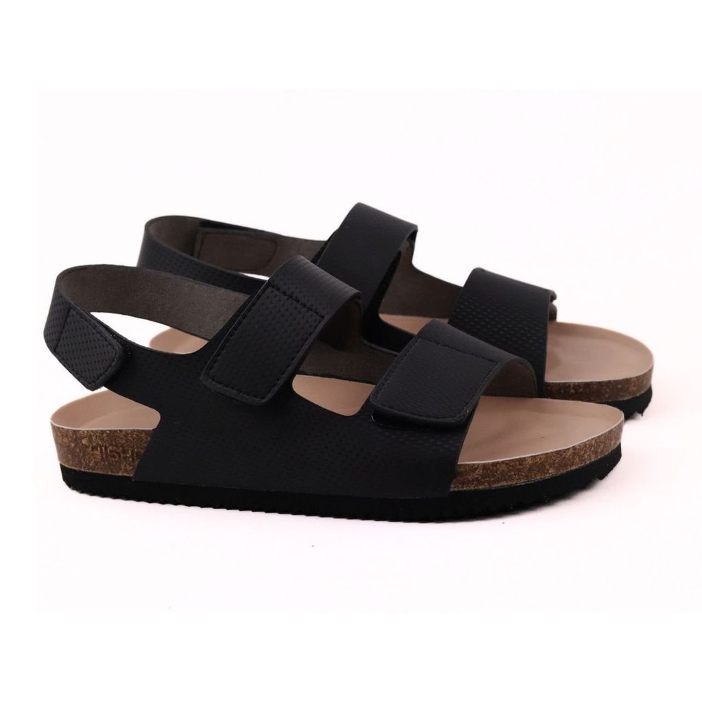 Dép đế trấu sandal birken quai ngang xé dán Crosshatch Premium HISHOO B110