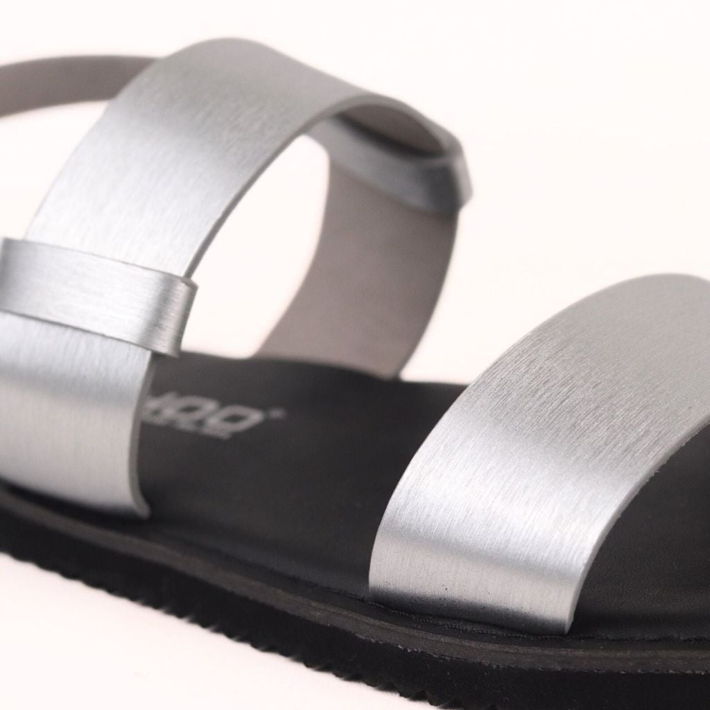 Dép Sandal Daily Trek sandal (sandal đi bộ đường dài) Nam quai ngang Bạc lót da premium Felix HISHOO P050