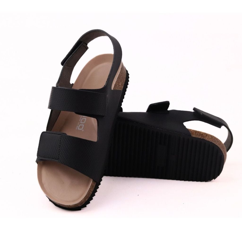 Dép đế trấu sandal birken quai ngang xé dán Crosshatch Premium HISHOO B110