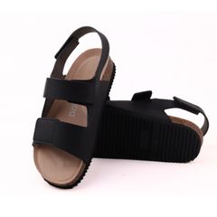 Dép đế trấu sandal birken quai ngang xé dán Crosshatch Premium HISHOO B110