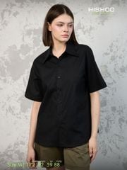 Áo Sơ Mi Nữ Relax Form Rộng, Cổ Thường, Lai Ngang Linen Solene Vải Mềm Mát HISHOO A1G003