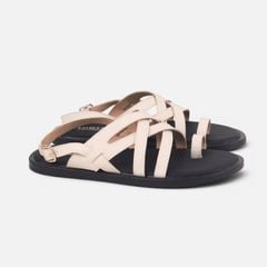 Dép Sandal lê bệt Nam quai ngang xỏ ngón lót da premium Manto 6 HISHOO W010