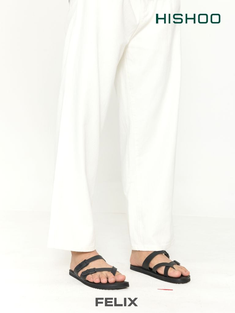 Dép lê bệt Daily Trek sandal (sandal đi bộ đường dài) Nam xỏ ngón lót da premium Felix HISHOO P098