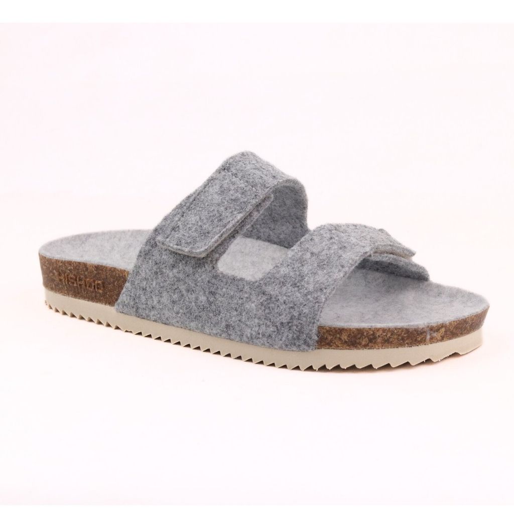 Dép đế trấu birken xé dán vải dạ Premium HISHOO B105