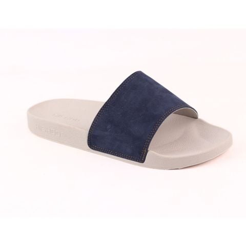 Dép quai ngang Nubuck Xanh navy HISHOO U111