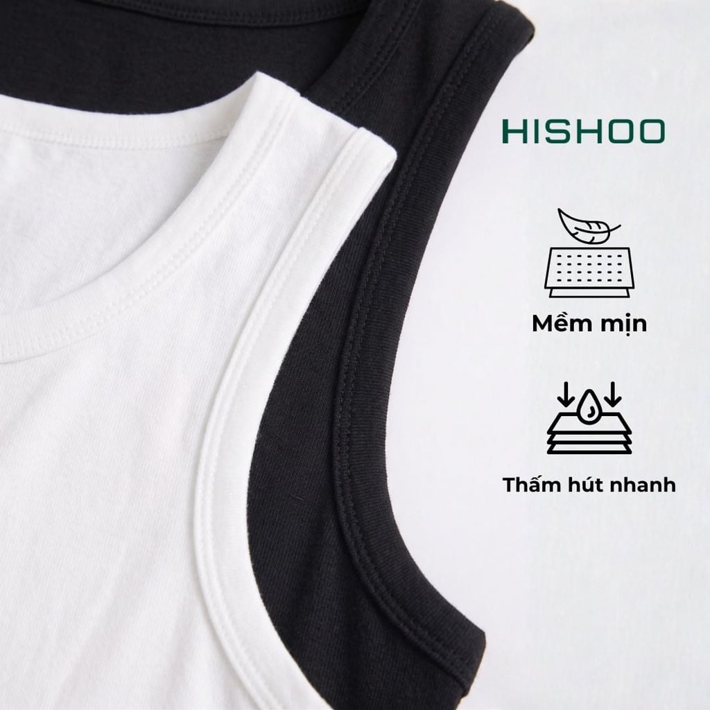 Áo Thun Ba Lỗ Nam Relax Form Rộng Vải Mềm Mát HISHOO A5T001