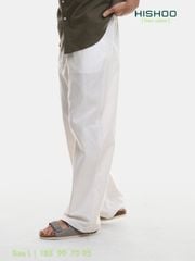 Quần dài nam Linen Solene HISHOO Thoáng mát giữ form mặc đi chơi đi làm Q3T001