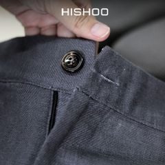 Quần short nam Linen Solene HISHOO Thoáng mát giữ form mặc đi chơi đi làm Q1T001