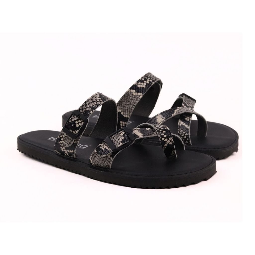 Dép lê bệt Daily Trek sandal (sandal đi bộ đường dài) Nam da rắn xỏ ngón lót da premium Felix HISHOO P098