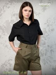 Áo Sơ Mi Nữ Relax Form Rộng, Cổ Thường, Lai Ngang Linen Solene Vải Mềm Mát HISHOO A1G003
