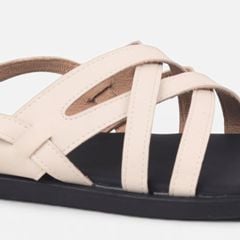 Dép Sandal lê bệt Nam quai ngang xỏ ngón lót da premium Manto 6 HISHOO W010