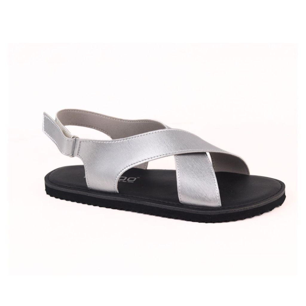 Dép Sandal Daily Trek Sandal (Sandal đi bộ đường dài) Nam quai chéo Bạc lót da premium Felix HISHOO P002