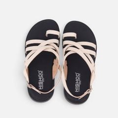 Dép Sandal lê bệt Nam quai ngang xỏ ngón lót da premium Manto 6 HISHOO W010