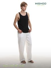 Áo Thun Ba Lỗ Đen Nam Relax Form Rộng Vải Mềm Mát HISHOO A5T001