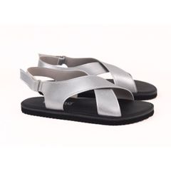 Dép Sandal Daily Trek Sandal (Sandal đi bộ đường dài) Nam quai chéo Bạc lót da premium Felix HISHOO P002