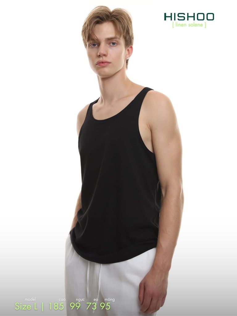 Áo Thun Ba Lỗ Nam Relax Form Rộng Vải Mềm Mát HISHOO A5T001