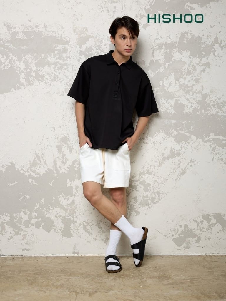 Dép đế trấu birken quai ngang 2 khoá MẶT ĐEN da bò HISHOO M093