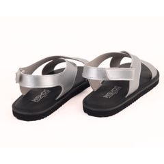 Dép Sandal Daily Trek Sandal (Sandal đi bộ đường dài) Nam quai chéo Bạc lót da premium Felix HISHOO P002