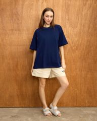 Dép đế trấu sandal birken quai ngang xé dán vải dạ Premium HISHOO B110