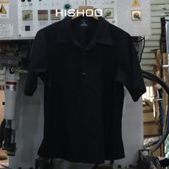 Áo Sơ Mi Nữ Relax Form Rộng, Cổ Bác Sĩ, Lai Ngang Linen Solene Vải Mềm Mát HISHOO A1G004
