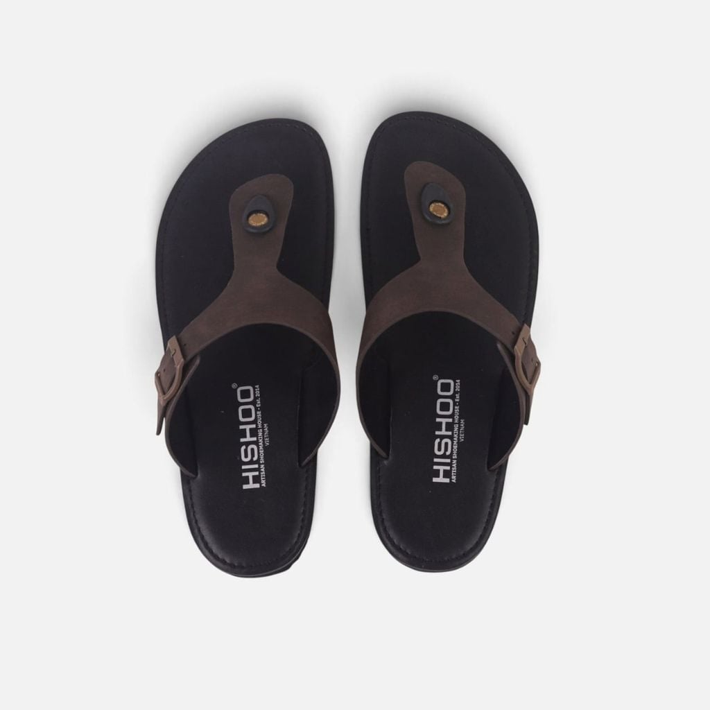 Dép lê bệt Daily Trek sandal (sandal đi bộ đường dài) Nam xỏ ngón da lộn premium Felix HISHOO L116