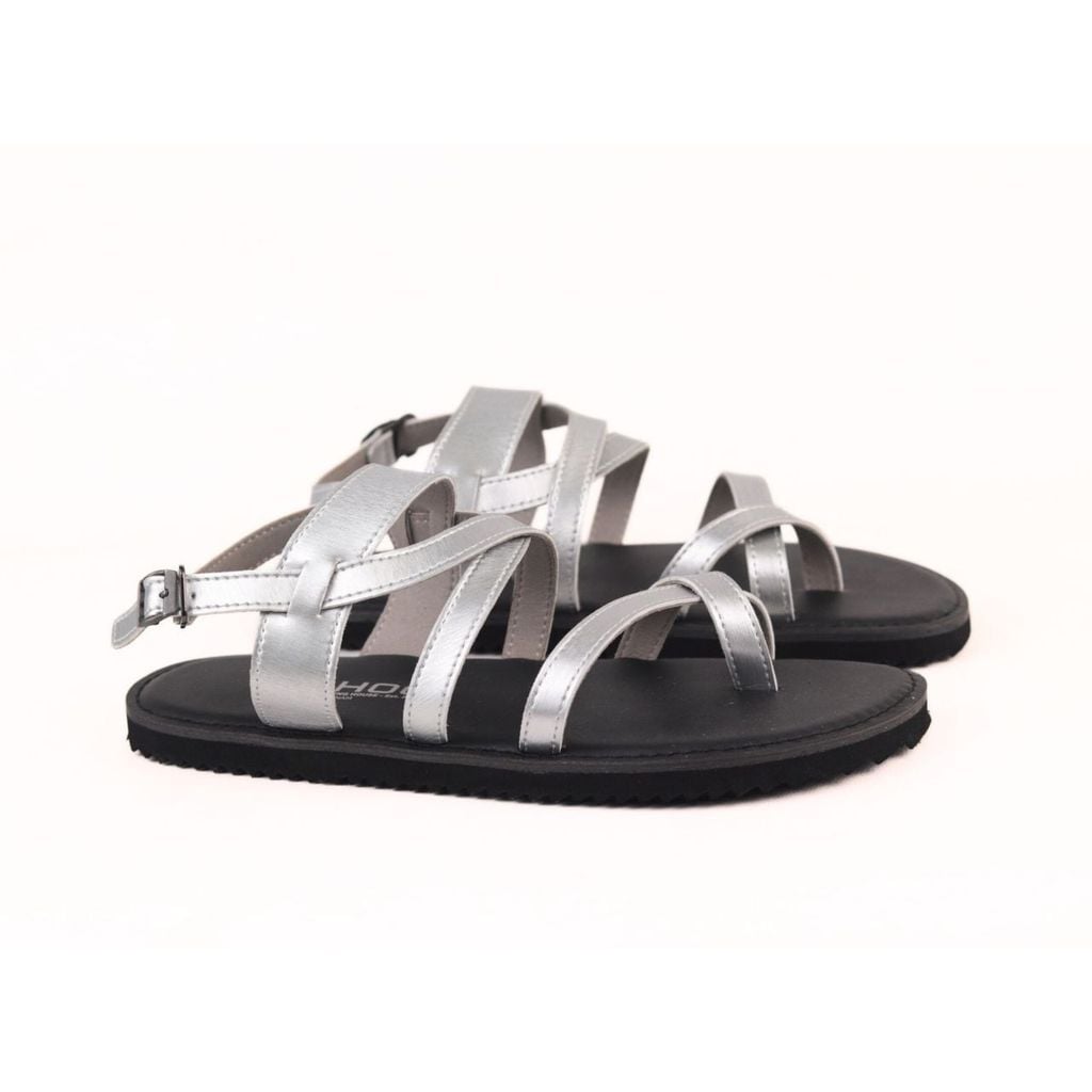 Dép Sandal Daily Trek sandal (sandal đi bộ đường dài) Nam quai chéo Bạc lót da premium Felix HISHOO P030