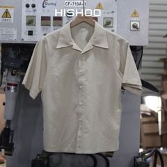 Áo Sơ Mi Nữ Relax Form Rộng, Cổ Bác Sĩ, Lai Ngang Linen Solene Vải Mềm Mát HISHOO A1G004