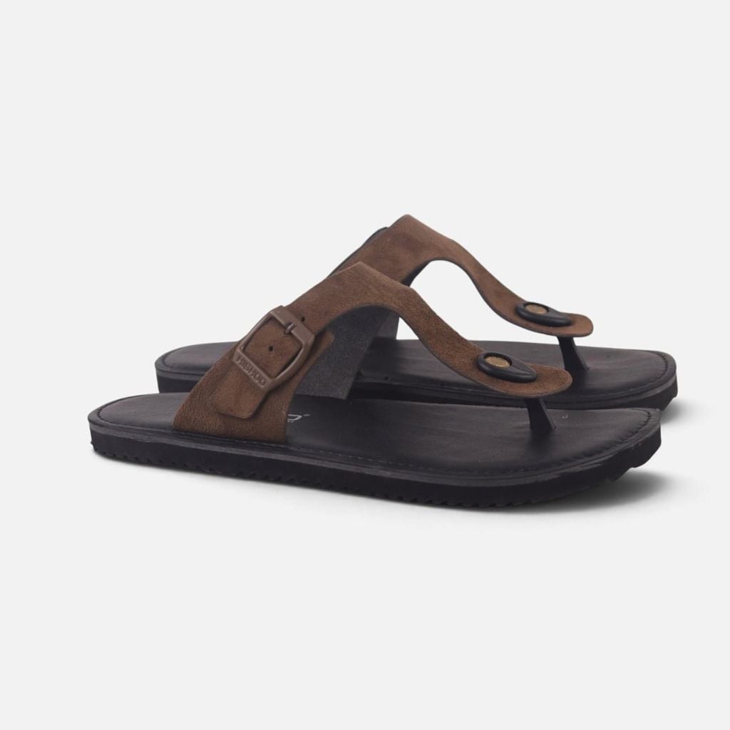 Dép lê bệt Daily Trek sandal (sandal đi bộ đường dài) Nam xỏ ngón da lộn premium Felix HISHOO L116