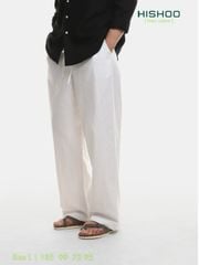 Quần dài nam Linen Solene HISHOO Thoáng mát giữ form mặc đi chơi đi làm Q3T001
