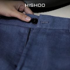 Quần short nam Linen Solene HISHOO Thoáng mát giữ form mặc đi chơi đi làm Q1T001