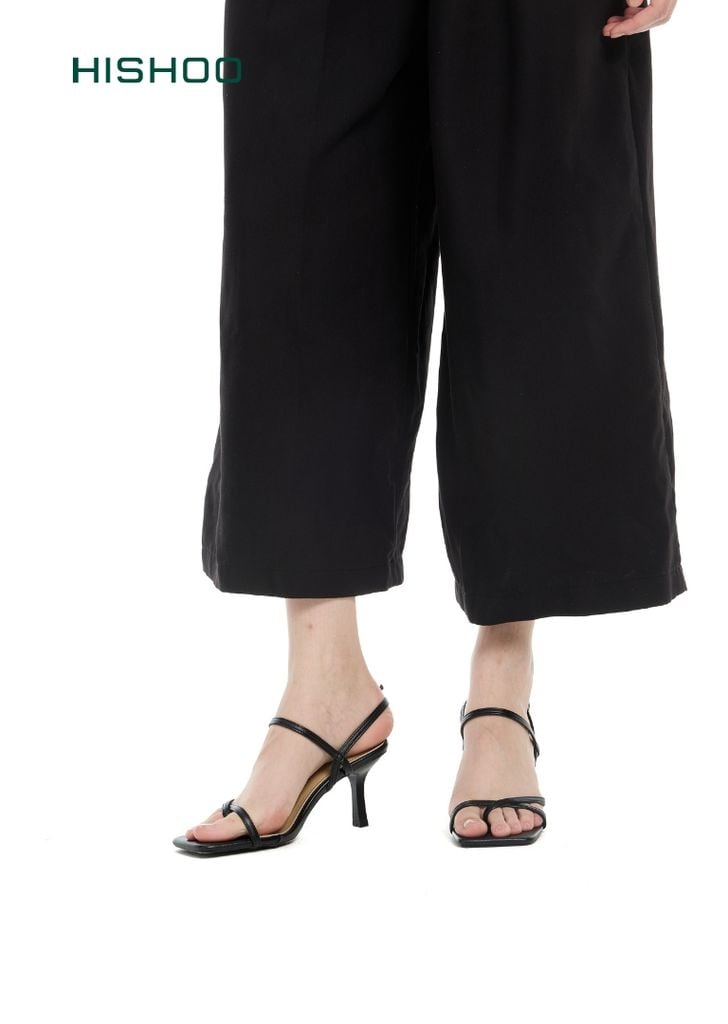 Giày Sandal Cao Gót 7cm Xỏ Ngón Quai Mảnh Hishoo S024