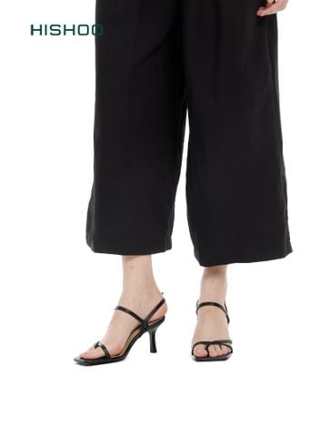 Giày Sandal Cao Gót 7cm Xỏ Ngón Quai Mảnh Hishoo S024