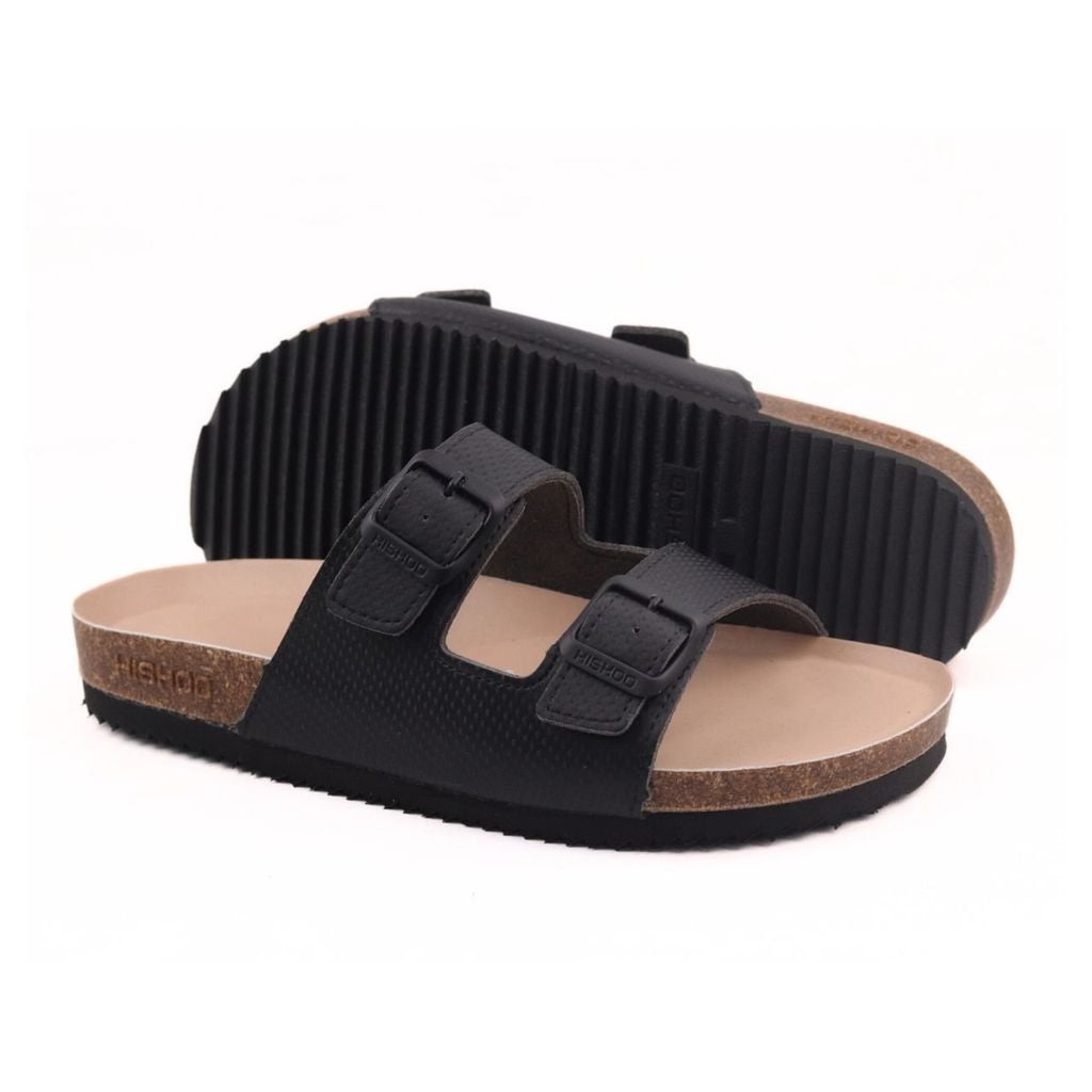 Dép đế trấu birken 2 khoá Crosshatch Premium HISHOO B093