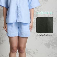 Quần short nữ Linen Solene HISHOO Thoáng mát giữ form mặc đi chơi đi làm Q1G001