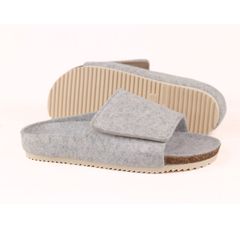 Dép đế trấu birken xé dán vải dạ Premium HISHOO B108