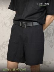 Quần short nam Linen Solene HISHOO Thoáng mát giữ form mặc đi chơi đi làm Q1T001