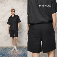 Quần short nam Linen Solene HISHOO Thoáng mát giữ form mặc đi chơi đi làm Q1T001