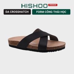 Dép đế trấu birken quai chéo Crosshatch Premium HISHOO B096
