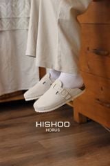Dép đế trấu sục Boston quai ngang vân Craquelure Premium HISHOO B109