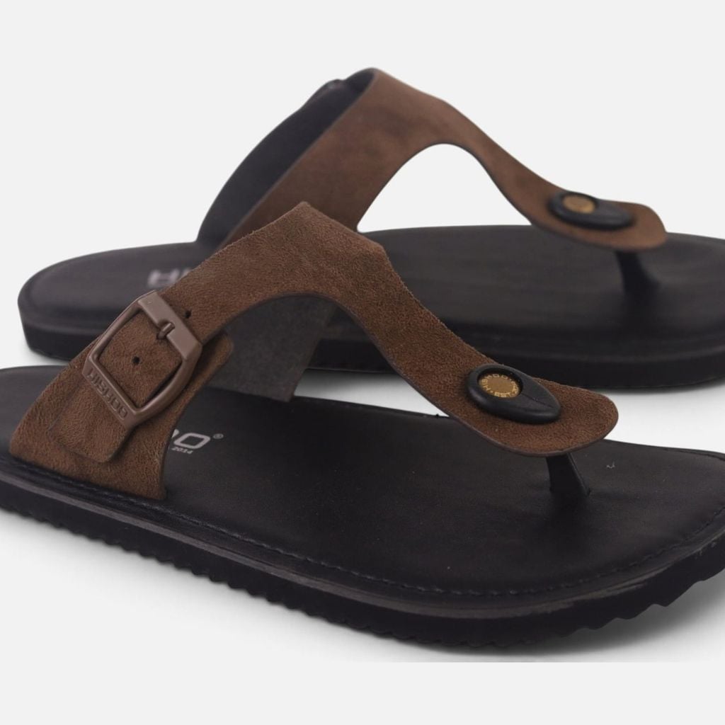 Dép lê bệt Daily Trek sandal (sandal đi bộ đường dài) Nam xỏ ngón da lộn premium Felix HISHOO L116