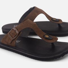Dép lê bệt Daily Trek sandal (sandal đi bộ đường dài) Nam xỏ ngón da lộn premium Felix HISHOO L116